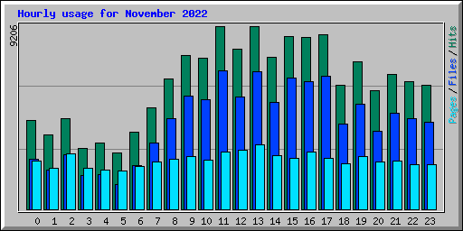 Hourly usage for November 2022